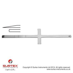 Cottle duto proste-krzyowy uchwyt18.5cm, 2.0mm/Cottle Chisel Straight-Cross Handle18.5cm, 2.0mm