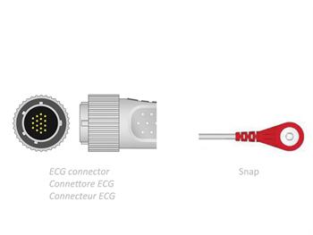 Kabel EKG 2.2m-zatrzaskowy-kompatybilny z Cardioline/ECG CABLE 2.2m-snap-compatible Cardioline