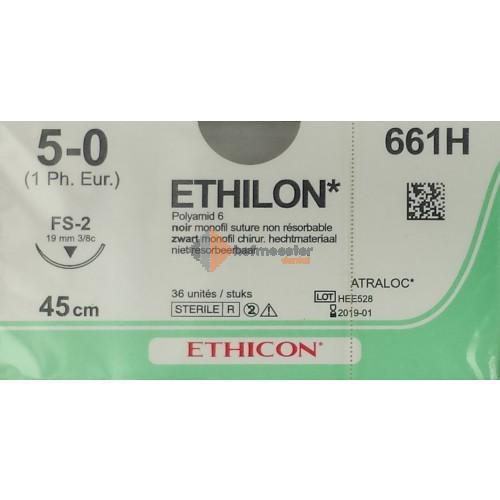ETHICON ETHILON monofilamentowe-grubo5/0-iga19mm/ETHICON ETHILON MONOFILAMENT-GAUGE5/0,Needle19mm