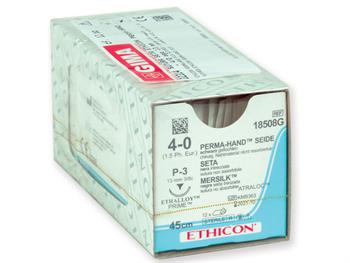 ETHICON PERMA-HAND jedwabne-grubo4/0,iga13mm-plecione/ETHICON PERMA-HAND SILK-gauge4/0,Needle13mm