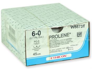 ETHICON PROLENE monofilamentowe-grubo6/0,iga16mm/ETHICON PROLENE MONOFILAMENT-GAUGE6/0,Needle16mm