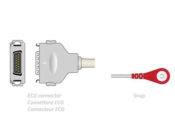 Kabel EKG 2.2m-zatrzaskowy-kompatybilny z Fukuda Denshi/ECG CABLE 2.2m-snap-compatible Fukuda Denshi