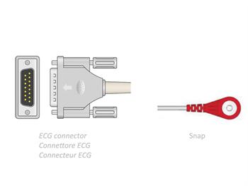 Kabel EKG2.2m-zatrzaskowy-kompatybilny z Esaote,Shiller/ECG CABLE2.2m-snap-compatible Esaote,Shiller