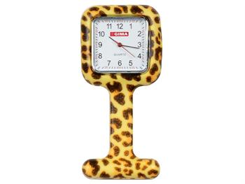  Silikonowy zegarek  pielgiarski - kwadratowy - lampart/SILICONE NURSE WATCH - squared - leopard 