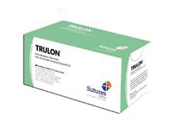 TRULON grubo nici 2/0,koo3/8,iga26mm-45cm-niebieskie/TRULON gauge 2/0,circle3/8,needle26mm-blue 