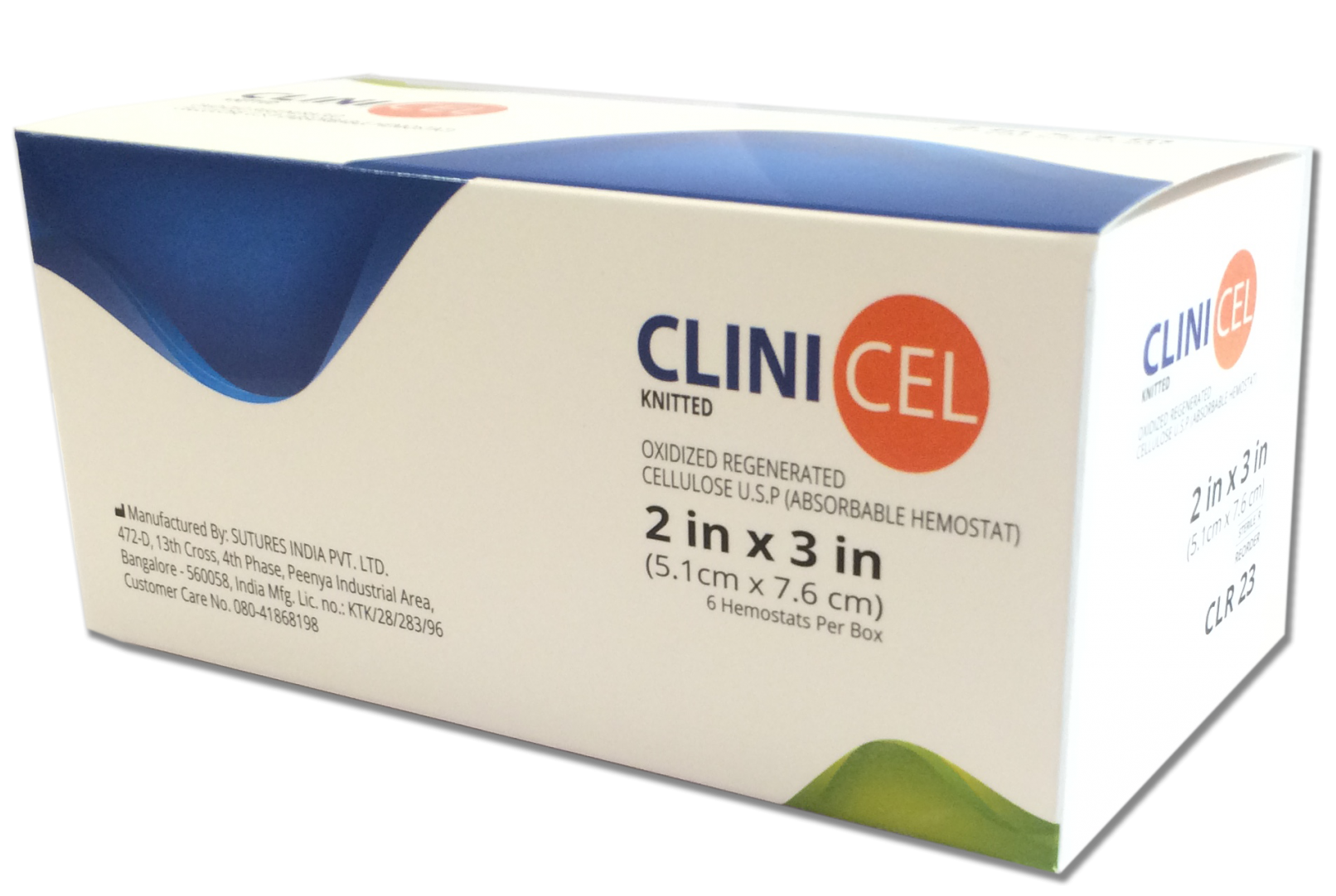 CLINICEL standardowa gbka hemostatyczna 5.1x7.6cm/CLINICEL STANDARD REGENERATED CELLULOSE 5.1x7.6cm