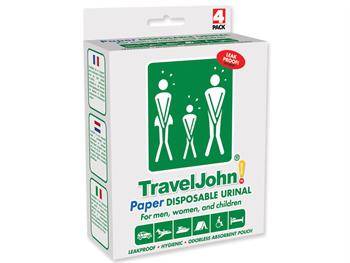 TravelJohn jednorazowy papierowy pisuar 800 cc/TRAVELJOHN DISPOSABLE PAPER URINAL 800 cc 