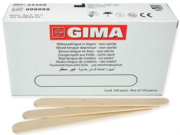 Gima szpatuki laryngologiczne drewniane - niesterylne/GIMA WOOD TONGUE DEPRESSORS - not sterile
