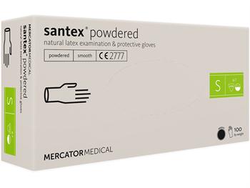 SANTEX rkawiczki lateksowe - pudrowane - S/SANTEX LATEX GLOVES - PRE POWDERED - S