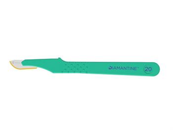 DIAMANTINE jednorazowe skalpele z ostrzem S/S N20/DIAMANTINE DISPOSABLE SCALPELS WITH S/S BLADE N.20
