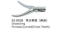 Kleszcze preparacyjne wygite(zby krzyowe) do 5mm/5mm dissecting forceps curved-cross teeth
