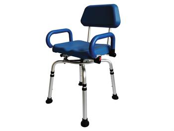 Fotel obrotowy prysznicowy z PU oparciem i siedziskiem/ROTATING SHOWER CHAIR with PU backrest - seat