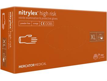 Rkawice nitrylowe pogotowia pomaraczowe - XL/ORANGE AMBULANCE NITRILE GLOVES - XL