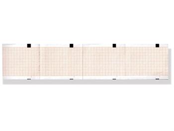 37.EKG paczka papieru termicznego - 63mm x 75 m/37.ECG THERMAL PAPER PACK -orange grid- 63mm x 75m