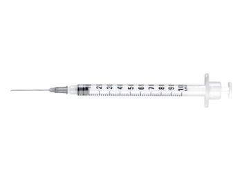Strzykawki do insuliny razem z ig - 25G - 1 ml/INSULINE SYRINGES ASSEMBLED NEEDLE 25G - 1 ml