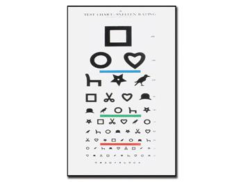 Tabela optometryczna niepimiennych EWING 28x56-6,1m/EWING ILLITERATE OPTOMETRIC CHART 28x56-6,1m