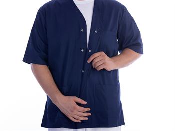 Bluza z zatrzaskami-bawena/poliester-unisex,M/JACKET WITH STUD-cotton/polyester-unisex,M,navyblue 