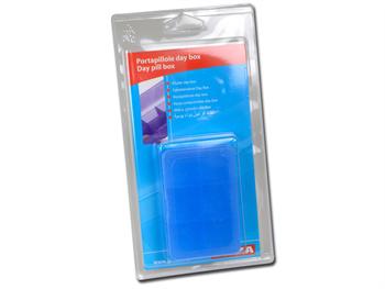 Dzienny dozownik tabletek-niebieski pprzeroczysty-blister/DAILY PILL BOX-blue translucent-blister
