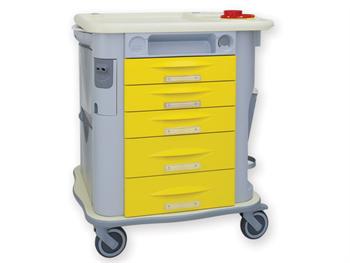 AURION AMAGNETIC wzek-ty-5 szuflad/AURION AMAGNETIC TROLLEY-yellow-5 drawers