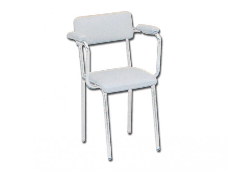 Krzeso-wycieane siedzenie i podokietniki-szare/CHAIR-padded seat with armrests-grey