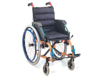 Wzek inwalidzki dziecicy-32 cm siedzisko-czarny tkanina/PAEDIATRIC WHEELCHAIR-32 cm seat-black