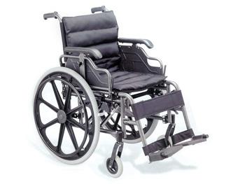 DELUXE wzek inwalidzki-46cm siedzisko-czarny tkanina/DELUXE WHEELCHAIR-46cm seat-black tissue