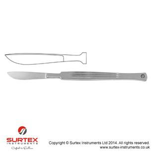 Preparacyjno-operacyjny n,wypuke ostrze-ryc.7;14cm/Dissecting/Opreating Knife Bellied Blade-Fig.7