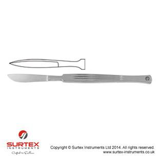 Preparacyjno-operacyjny n,wypuke ostrze-ryc14;14cm/Dissecting/Opreating Knife Bellied BladeFig14 