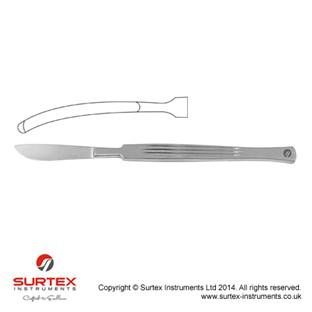 Preparacyjno-operacyjny n,wypuke ostrze-ryc46;14cm/Dissecting/Opreating Knife Bellied Blade-Fig46