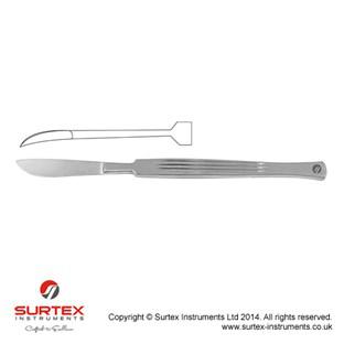 Preparacyjno-operacyjny n,wypuke ostrze-ryc63;14cm/Dissecting/Opreating Knife Bellied Blade-Fig63