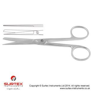 Noyczki zabiegowe proste - ostre/tpe 14,5 cm/Operating Scissor Straight - Sharp/Blunt 14.5 cm