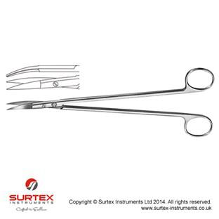 Noyczki naczyniowe wygite 22 cm/Strully Vascular Scissor Curved 22 cm 