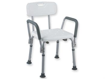 Krzeso prysznicowe z oparciem i podokietnikiem-100kg/SHOWER CHAIR with backrest and armrest-100kg