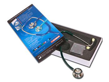 Klasyczny dwugowicowy stetoskop - Y ciemno zielony/CLASSIC DUAL HEAD STETHO - Y dark green