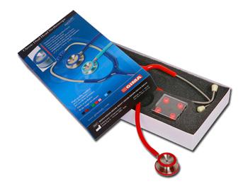 Klasyczny dwugowicowy stetoskop - Y czerwony/CLASSIC DUAL HEAD STETHO - Y red
